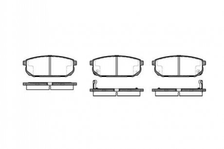 Колодки тормозные (задние) Kia Sorento I 02- WOKING P11423.02