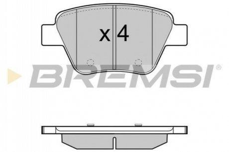 Колодки тормозные (задние) VW Caddy 10- BREMSI BP3429