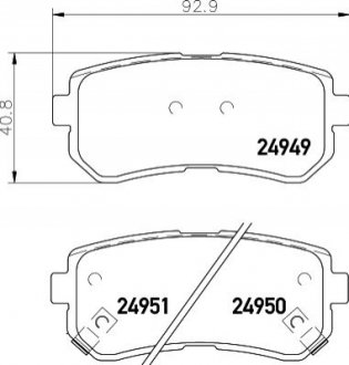 Гальмівні колодки HYUNDAI//KIA i20 \'\'R \'\'05>> NISSHINBO NP6117