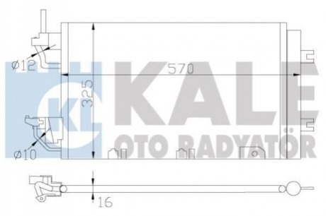Радиатор кондиционера Opel Astra/Zafira 1.3D/2.0 04- Kale 393500