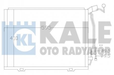 Радиатор кондиционера MB C-class (W202) 2.0/2.2CDI/2.5TD 95-00 (OM611/M111/OM605) Kale 392500