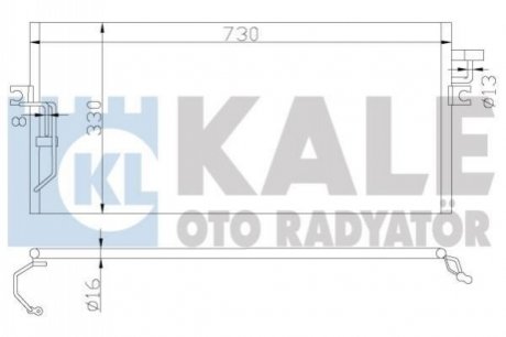 Радиатор кондиционера Nissan Primera 1.6 16V-2.0 16V/2.0TD 96-02 Kale 388500