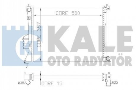HYUNDAI радіатор охолодження i20 1.2/1.6 08- Kale 358600 (фото 1)
