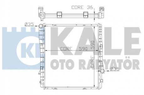 Радиатор охлаждения BMW X5 (E53) 03-06 (M57/M62/N62) Kale 354200 (фото 1)