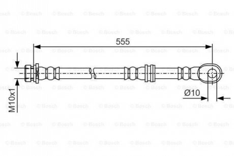 Шланг гальм. задн. MITSUBISHI PAJERO IV 07- BOSCH 1987481087