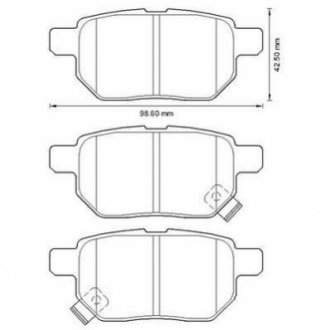 Колодки тормозные (задние) Toyota Auris 06-18/Corolla 06-19 Jurid 572632J (фото 1)