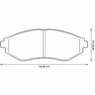 Колодки тормозные (передние) Chevrolet Aveo/Kalos/Daewoo Kalos 03- Jurid 572539J (фото 1)