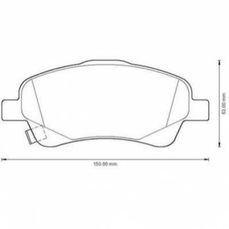 Колодки тормозные (передние) Toyota Avensis 03-08/Corolla Verso 04-09 Jurid 572485J (фото 1)