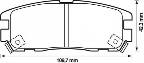Колодки тормозные (задние) Opel Frontera A/B 92-04/ Monterry A/B 91-99 Jurid 572221J (фото 1)