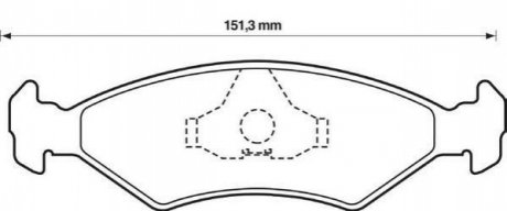 FORD гальмівні колодки дискові Fiesta 95-00 Jurid 571914J