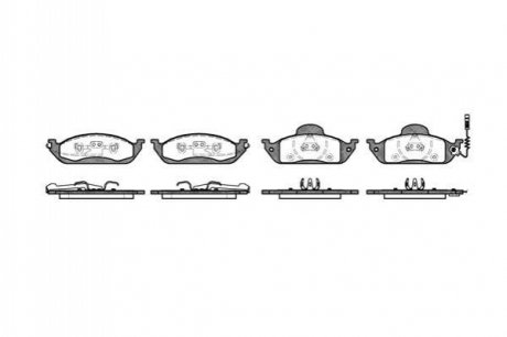 Колодки тормозные (передние) MB M-class (W163) 98-05 WOKING P7973.01