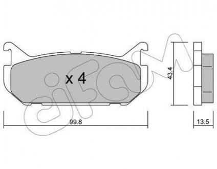 Колодки тормозные (задние) Mazda 626/MX-6 91-97 CIFAM 822-303-0 (фото 1)