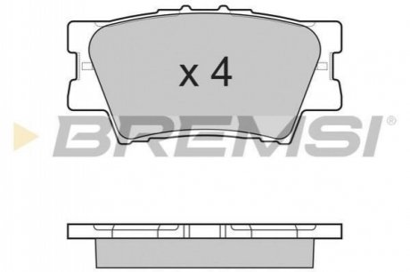 Колодки тормозные (задние) Toyota Camry/Rav4 IV 05-/Avalon 12-18/Lexus ES 06-18 BREMSI BP3252 (фото 1)