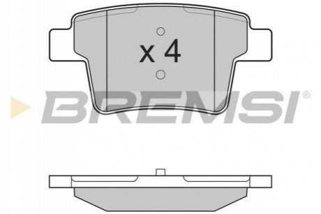 Колодки тормозные (задние) Ford Mondeo III 1.8-2.2 00-09 BREMSI BP3266 (фото 1)