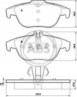 Колодки тормозные (задние) MB C-class (W204/C204) 1.6-5.5 07- A.B.S. 37585 (фото 1)