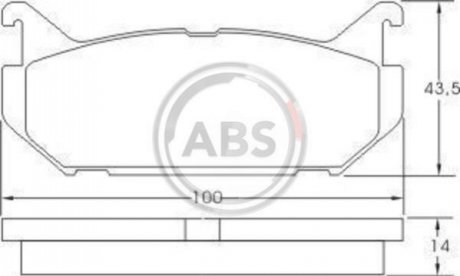 Колодки тормозные (задние) Mazda 626 91-02 A.B.S. 36796 (фото 1)