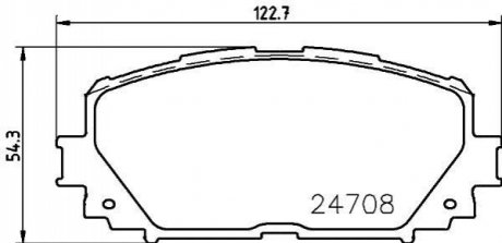 Гальмівні колодки TOYOTA Yaris/Prius \'\'F "06>> NISSHINBO NP1060 (фото 1)