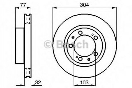 A_Гальмівний диск AUDI/PORSCHE 80/928/944 \'\'FL BOSCH 0986478408 (фото 1)