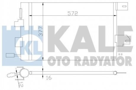 Радиатор кондиционера Opel Astra G 1.4-2.2 98-09 Kale 393300 (фото 1)