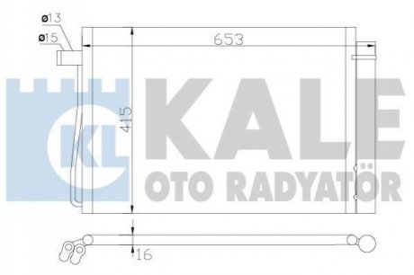 Радиатор кондиционера BMW 5 (E60/E61)/6 (E63)/7 (E65/E66//E67) 2.0-6.0 01-10 (N43/46/52/53/62/M54) Kale 343060