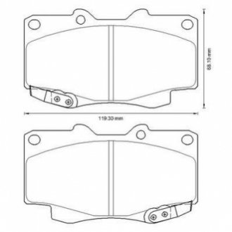 Колодки тормозные (передние) Toyota Hilux 05-15 Jurid 572625J