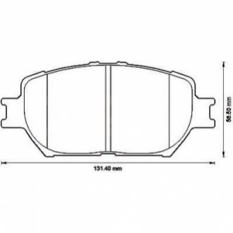 Колодки тормозные (передние) Toyota Camry 01-11/Solara 03-08/Lexus GS 05-11/IS III 13- Jurid 572553J (фото 1)