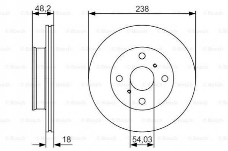 TOYOTA диск гальмівний передн.Coprolla 88- BOSCH 0986479R75