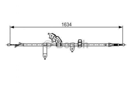 Трос ручного гальм. прав. TOYOTA YARIS -11 BOSCH 1987482222