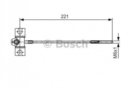 Трос гальмівний середній NISSAN ALMERA 00- BOSCH 1987477913