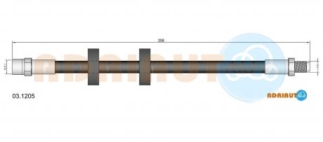 VW шланг гальмівний передн. 100/200 -90 ADRIAUTO 03.1205