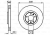 Гальмівний диск передн. PEUGEOT 607 3.0 v6 BOSCH 0986479027 (фото 1)