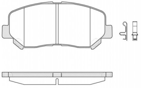 Гальмівні колодки перед. Mazda CX-5 11- Akebono WOKING P14133.02