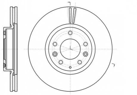 Диск тормозной (передний) Mazda 6 07-13 (299x25) WOKING D61235.10 (фото 1)