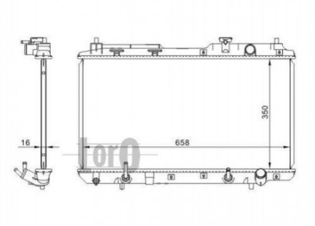 Радіатор охолодження HONDA CR-V (RD) (95-) 2.0i DEPO 018-017-0002 (фото 1)