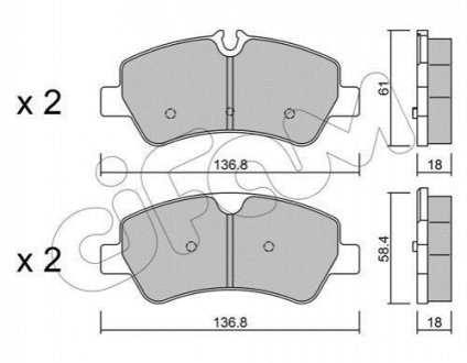 Колодки тормозные (задние) Ford Transit 12- CIFAM 822-991-0