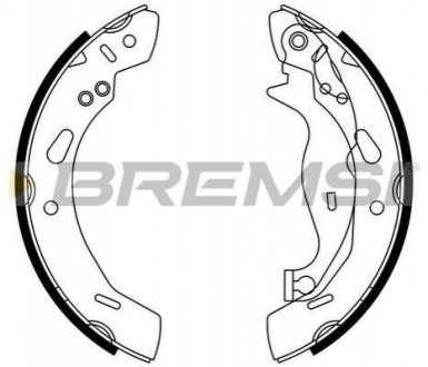 Колодки тормозные (задние) Ford Fiesta 08- (барабанные) (200x32) BREMSI GF0249 (фото 1)
