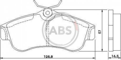 Колодки тормозные (передние) Nissan Primera 90-02 A.B.S. 36740 (фото 1)