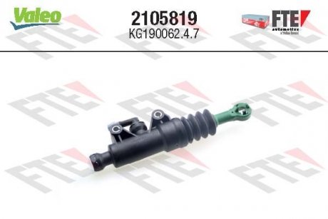 Цилиндр сцепления (главный) Citroen C8/Jumpy/Peugeot 807/Expert/Fiat Scudo 02- (d=19.05mm) Valeo 2105819