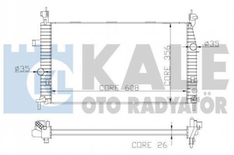 Радиатор охлаждения Opel Meriva A 1.4-1.8 03-10 Kale 342070