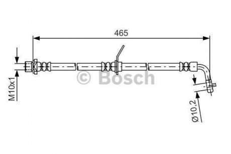 TOYOTA шланг гальмівний задн. Avensis -03 BOSCH 1987481612