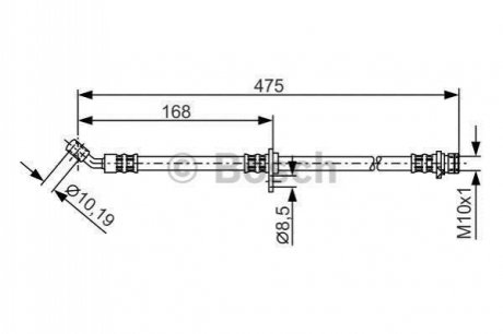 Шланг гальм. задн. лів. HONDA ACCORD -08 BOSCH 1987481327