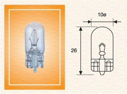 W3W 24V3W автолампа безцокольна MAGNETI MARELLI W3W 24