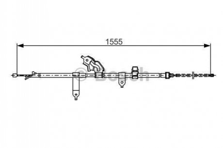 Трос ручного гальма BOSCH 1987482221