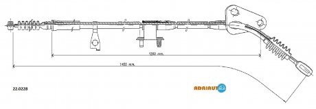 MAZDA трос ручного гальма лів. 323 89- ADRIAUTO 22.0228