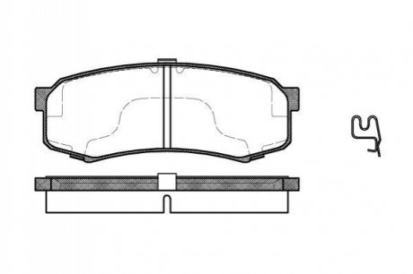 Колодки тормозные (задние) Mitsubishi Pajero IV 06-/Toyota Land Cruiser 84-/Prado 02-/Lexus GX 01- WOKING P5133.04