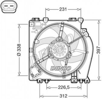 Вентилятор охолодження NISSAN Note 2006 - 2012 DENSO DER46002