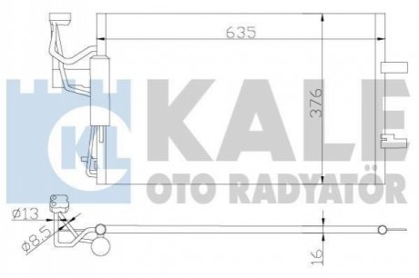 Радиатор кондиционера Mazda 3/5 1.4-2.3 03-10 Kale 392200 (фото 1)