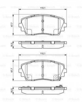 KIA гальмівні колодки передн.Picanto 11- BOSCH 0986494688