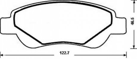 Колодки тормозные (передние) Citroen С1/Peugeot 107 05-/108 14-/Toyota Aygo 05- Jurid 573135J (фото 1)