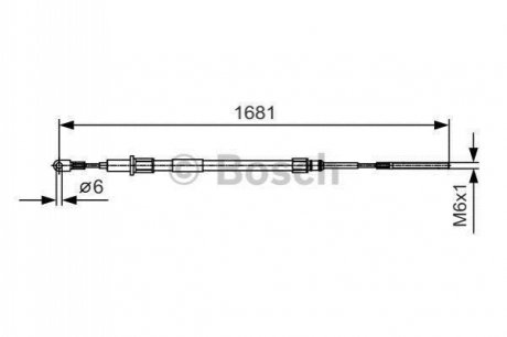 BMW трос стоян.гальма лів./прав. E36 94- BOSCH 1987477924